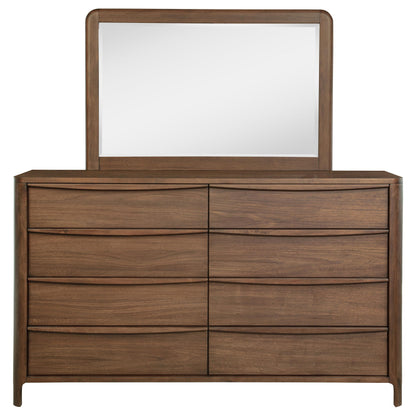 Maderia 8-drawer Dresser and Mirror Walnut - 223323M