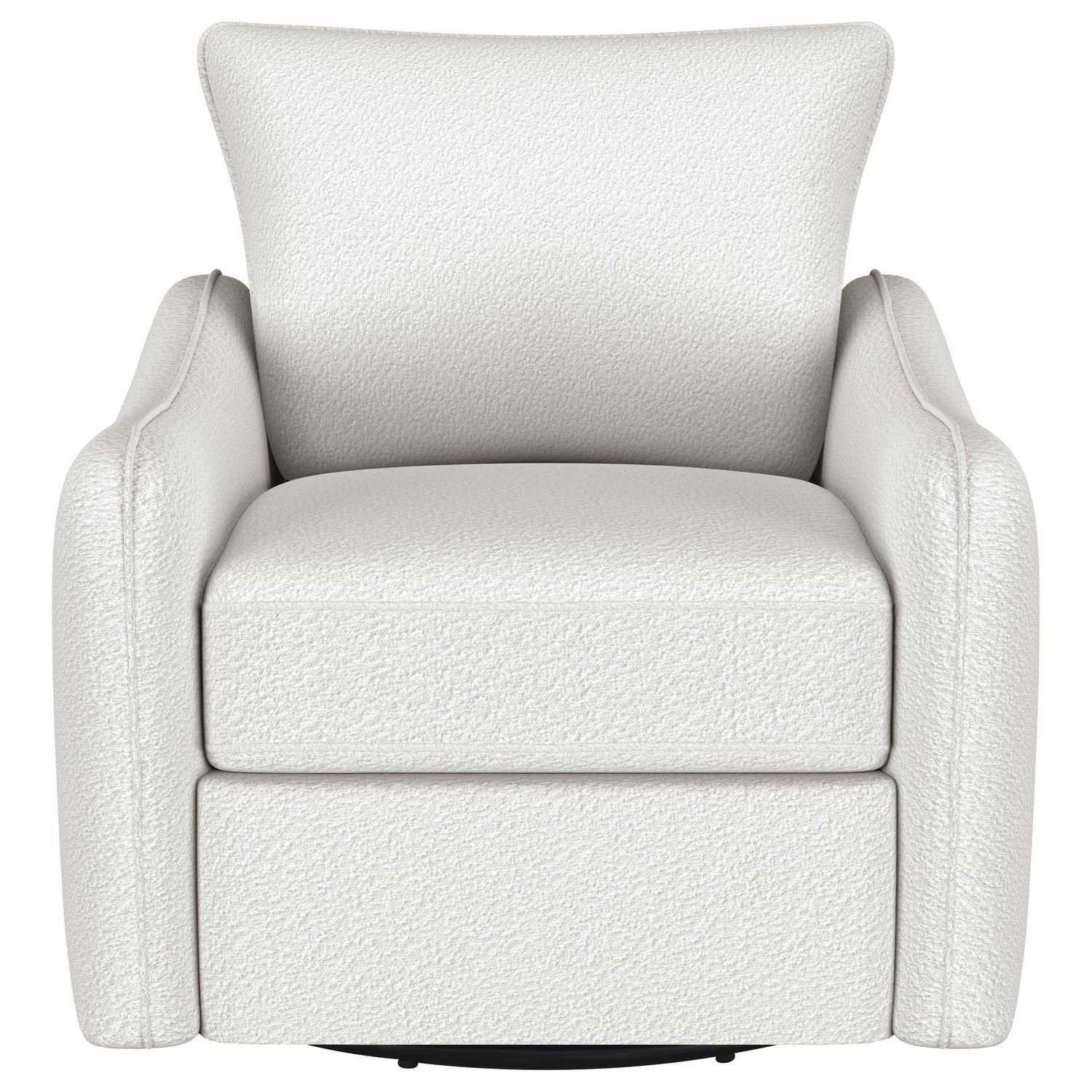 Madia Upholstered Slope Arm Swivel Club Chair Vanilla - 903391