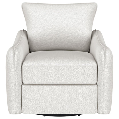 Madia Upholstered Slope Arm Swivel Club Chair Vanilla - 903391