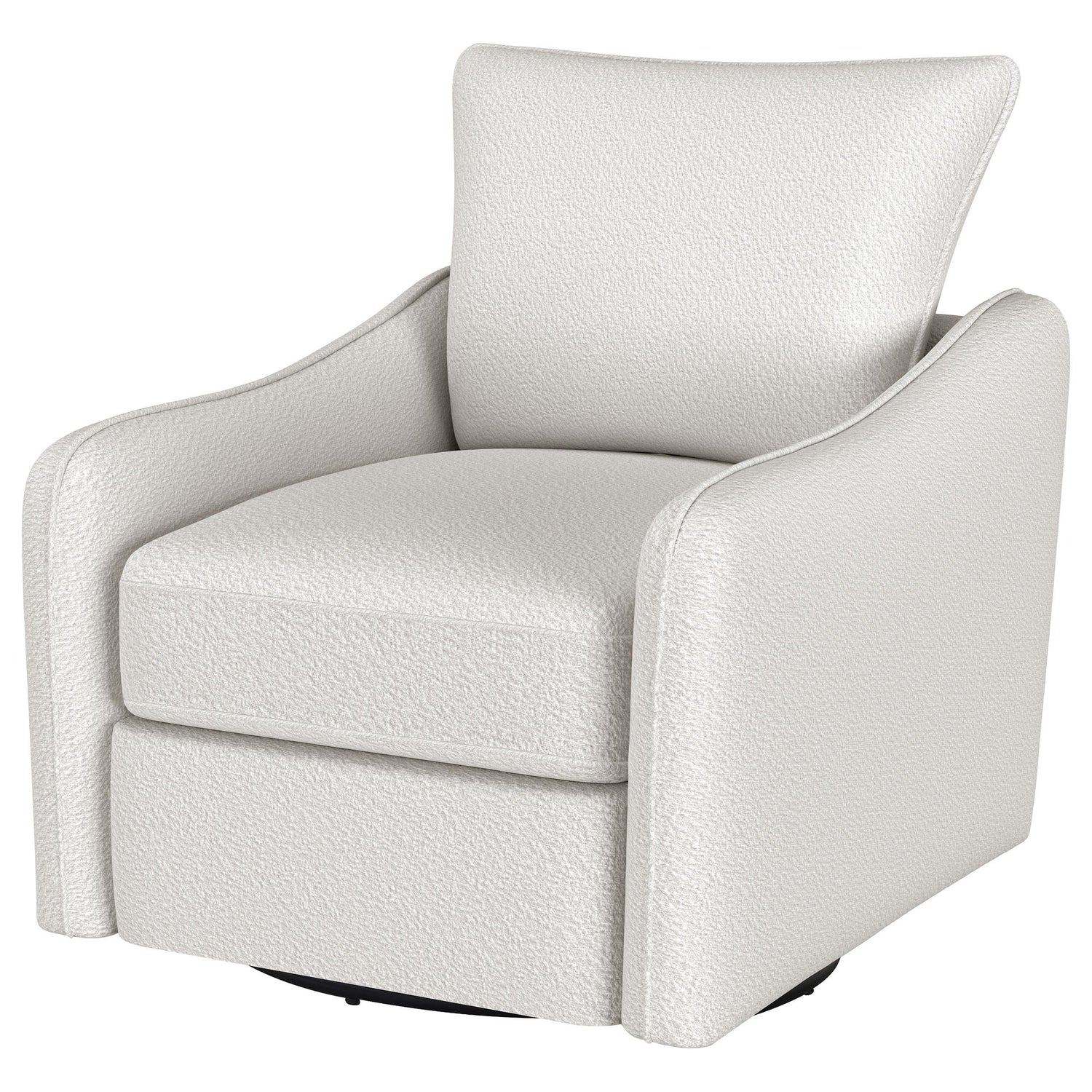 Madia Upholstered Slope Arm Swivel Club Chair Vanilla - 903391