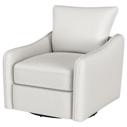 Madia Upholstered Slope Arm Swivel Club Chair Vanilla - 903391