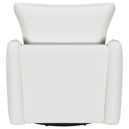 Madia Upholstered Slope Arm Swivel Club Chair Vanilla - 903391