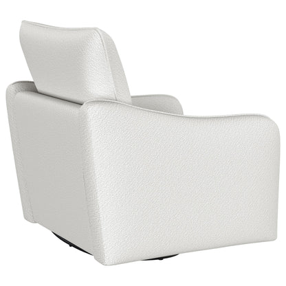 Madia Upholstered Slope Arm Swivel Club Chair Vanilla - 903391