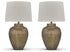 Madney 2-Piece Table Lamp Set in Antique Gold Finish - PKG019348