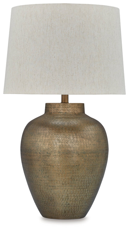 Madney 2-Piece Table Lamp Set in Antique Gold Finish - PKG019348
