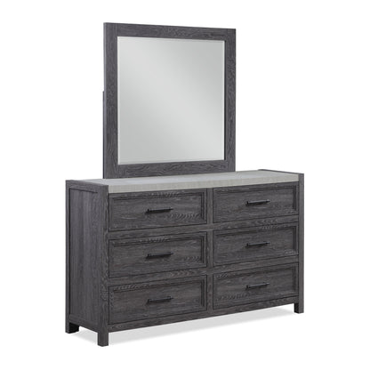 Madsen Gray Panel Bedroom Set - SET | B1700-Q-HBFB | B1700-KQ-RAIL | B1700-2 | B1700-4 - Bien Home Furniture &amp; Electronics