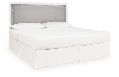Maeling White/Gray King Upholstered Panel Headboard - PCB1119-58