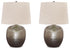 Magalie Antique Silver Finish Table Lamp (Set of 2) - L207314X2
