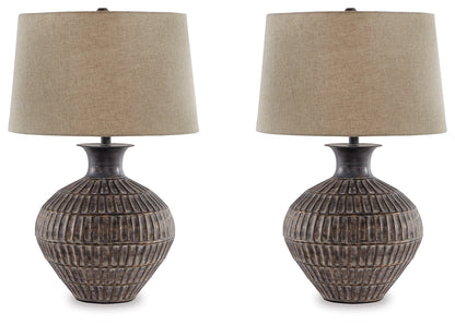 Magan Antique Bronze Finish Table Lamp (Set of 2) - L207354X2