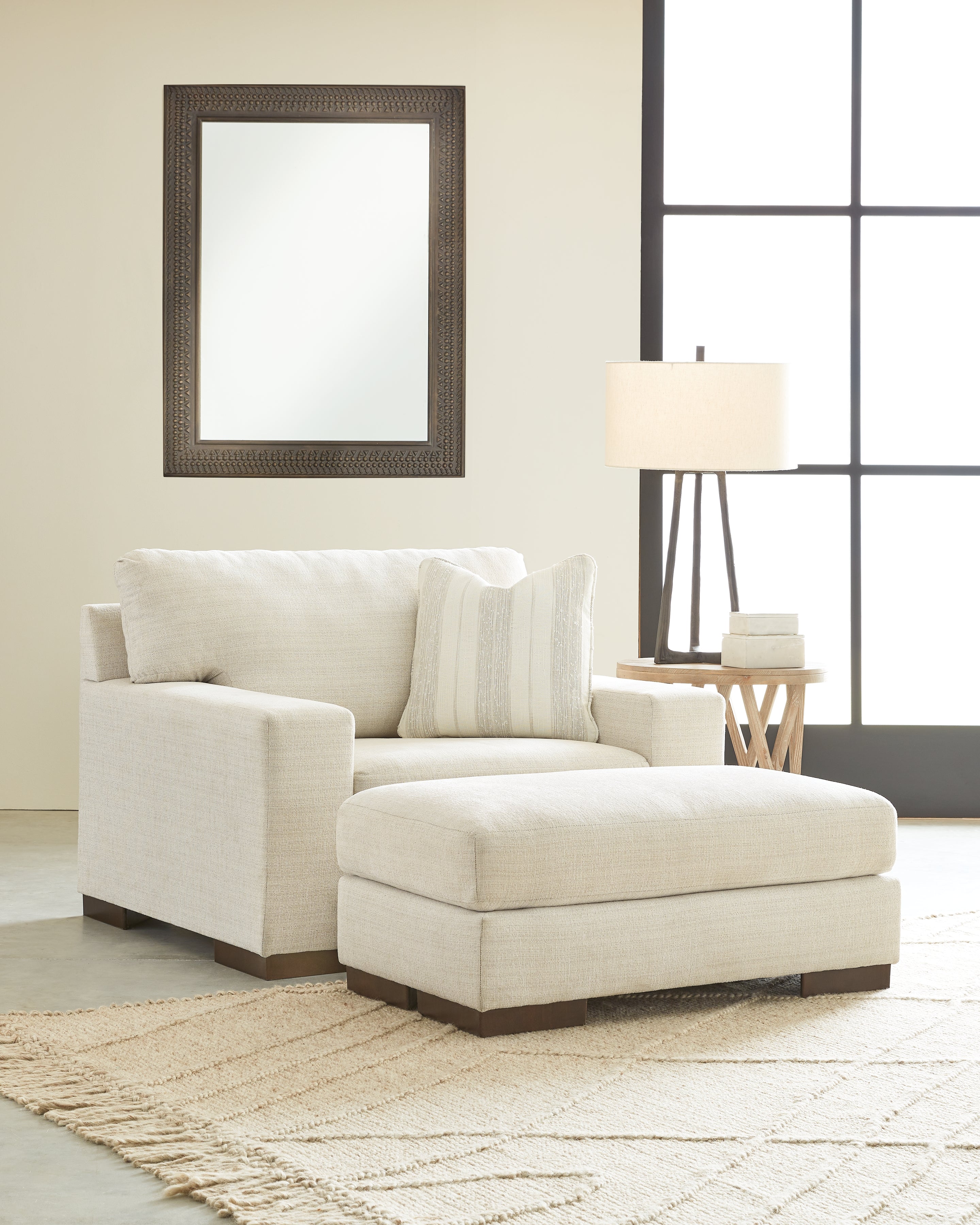 Maggie Chair and Ottoman in Birch - PKG013075