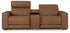 Magic Man Caramel 2-Piece Power Reclining Sectional Loveseat with Console - PCU10700S3