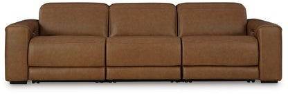 Magic Man Caramel 3-Piece Power Reclining Sectional Sofa - PCU10700S9