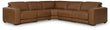 Magic Man Caramel 5-Piece Power Reclining Sectional - PCU10700S13