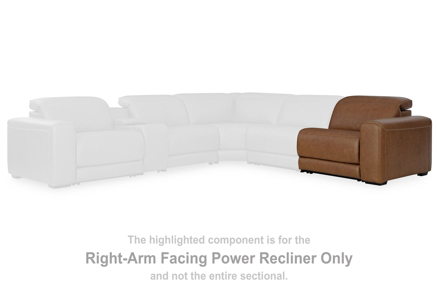 Magic Man Caramel Right-Arm Facing Power Recliner - PCU1070062