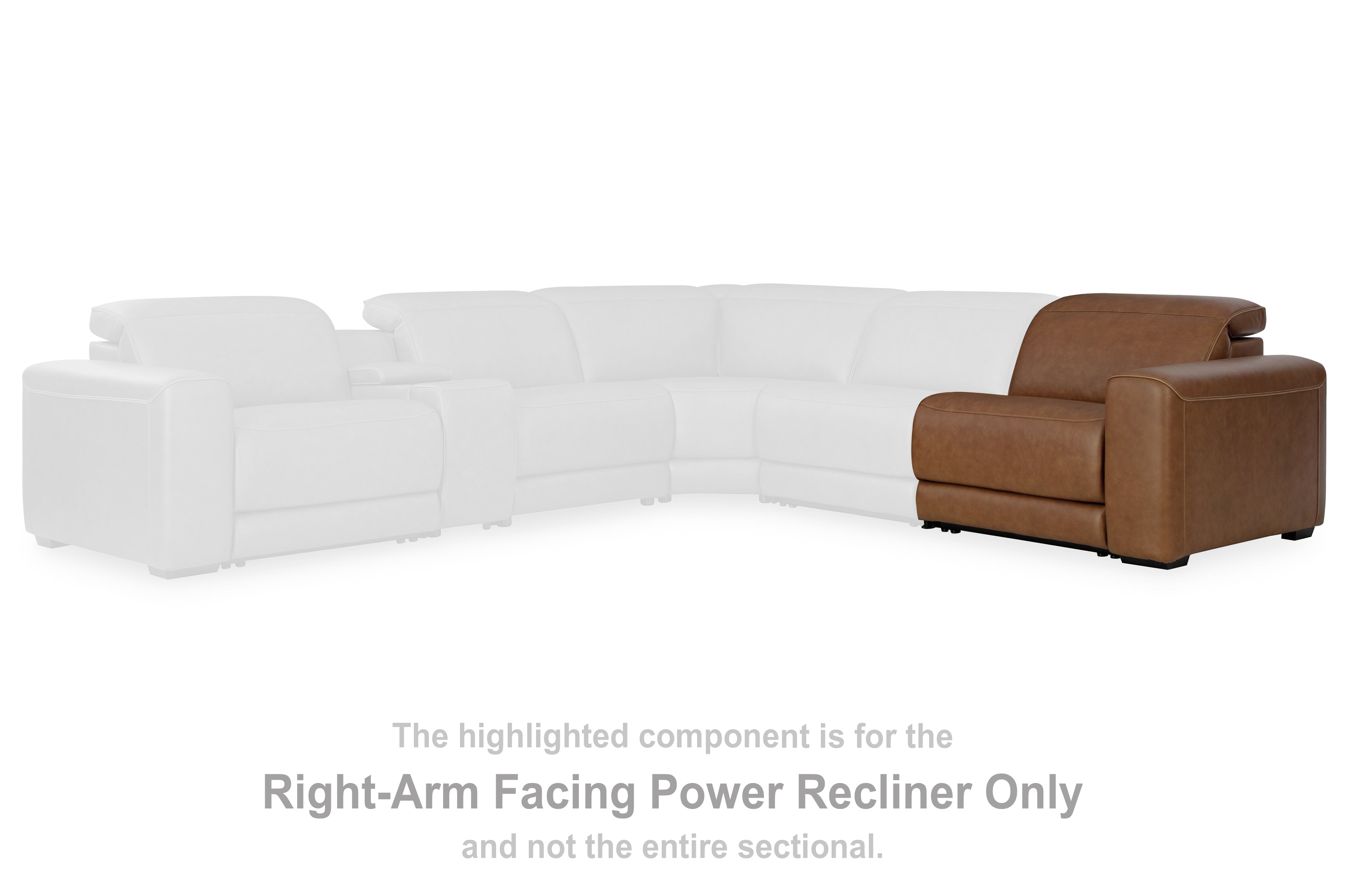 Magic Man Caramel Right-Arm Facing Power Recliner - PCU1070062