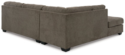 Mahoney 2-Piece Sectional with Ottoman in Chocolate from Ashley - Luna Furniture