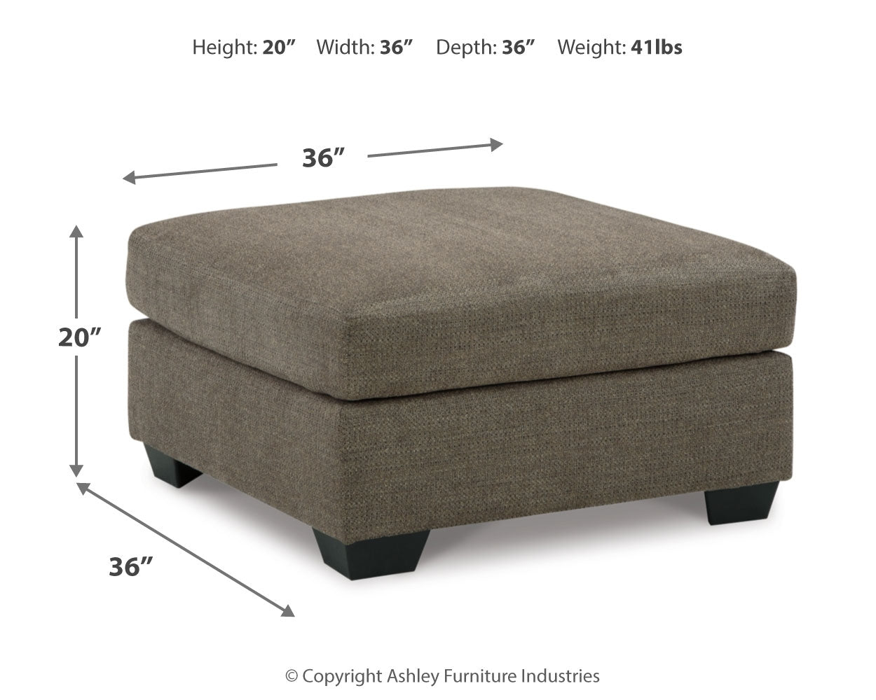 Mahoney 2-Piece Sectional with Ottoman in Chocolate from Ashley - Luna Furniture
