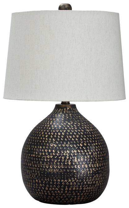 Maire Black/Gold Finish Table Lamp (Set of 2) - L207294X2