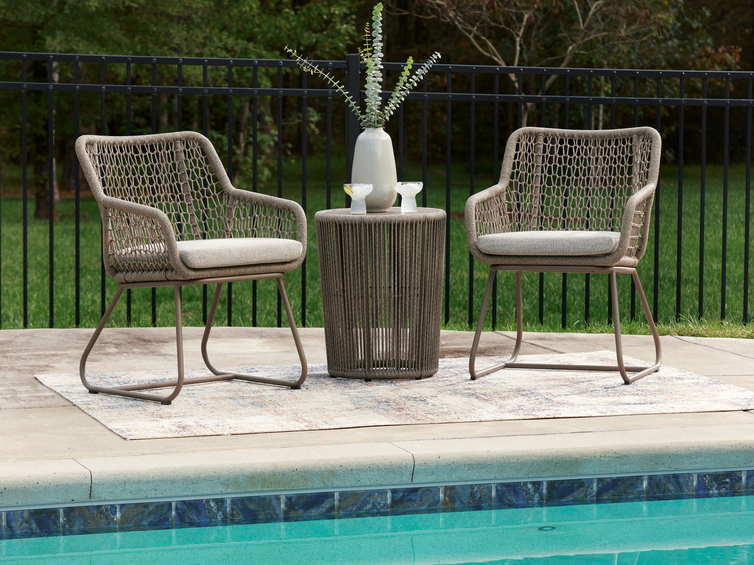 Majors Beach Beige Outdoor Table and 2 Chairs - PCP321-050