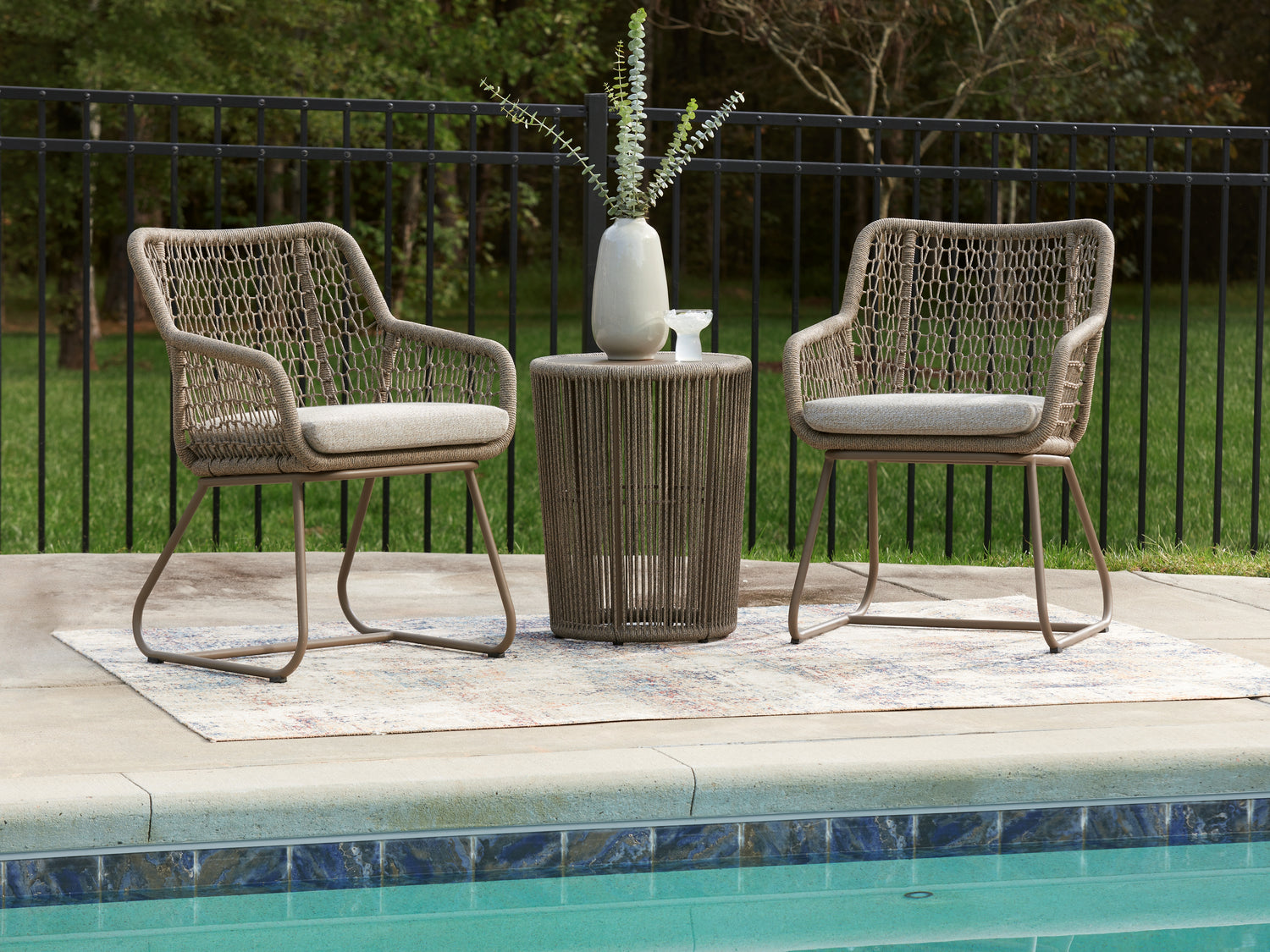 Majors Beach Beige Outdoor Table and 2 Chairs - PCP321-050