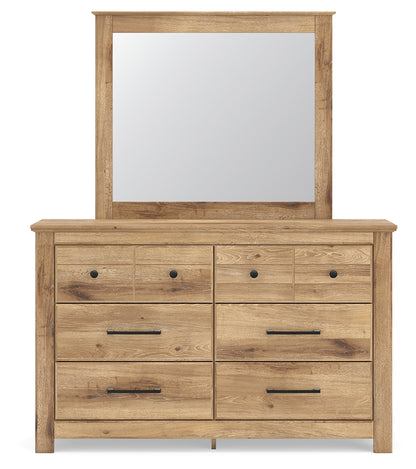 Makidern Tan Dresser and Mirror - PCB1170B1