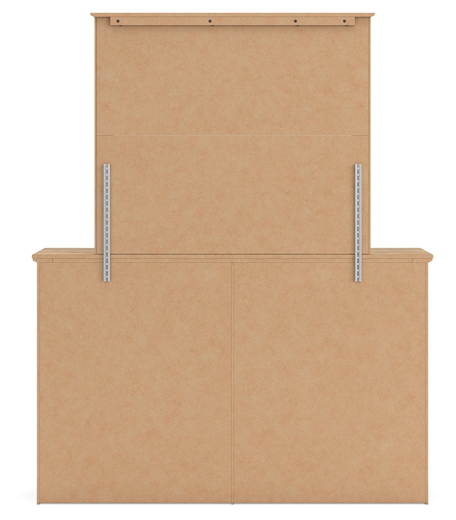 Makidern Tan Dresser and Mirror - PCB1170B1