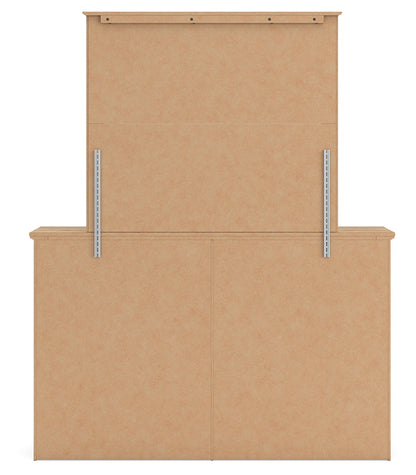 Makidern Tan Dresser and Mirror - PCB1170B1