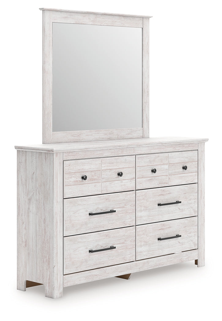 Makidern Whitewash Dresser and Mirror - PCB1171B1