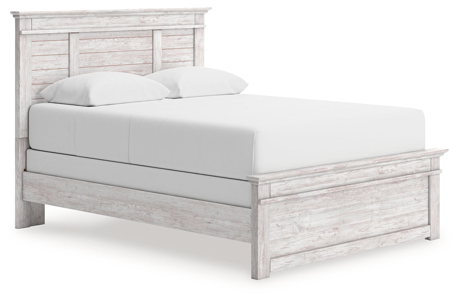 Makidern Whitewash Queen Panel Bed - PCB1171B2