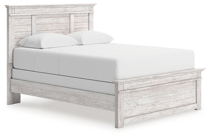 Makidern Whitewash Queen Panel Bed - PCB1171B2