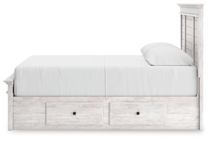 Makidern Whitewash Queen Panel Storage Bed - PCB1171B10