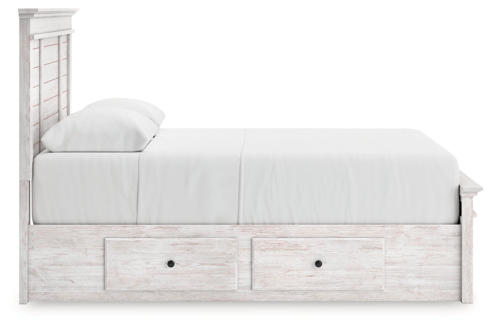 Makidern Whitewash Queen Panel Storage Bed - PCB1171B10