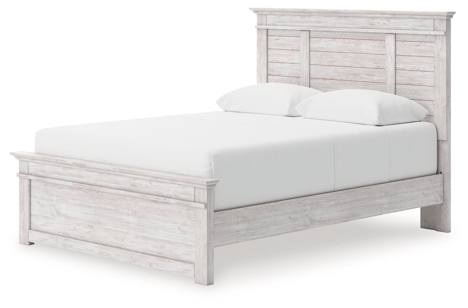 Makidern Whitewash Queen Panel Storage Bed - PCB1171B16