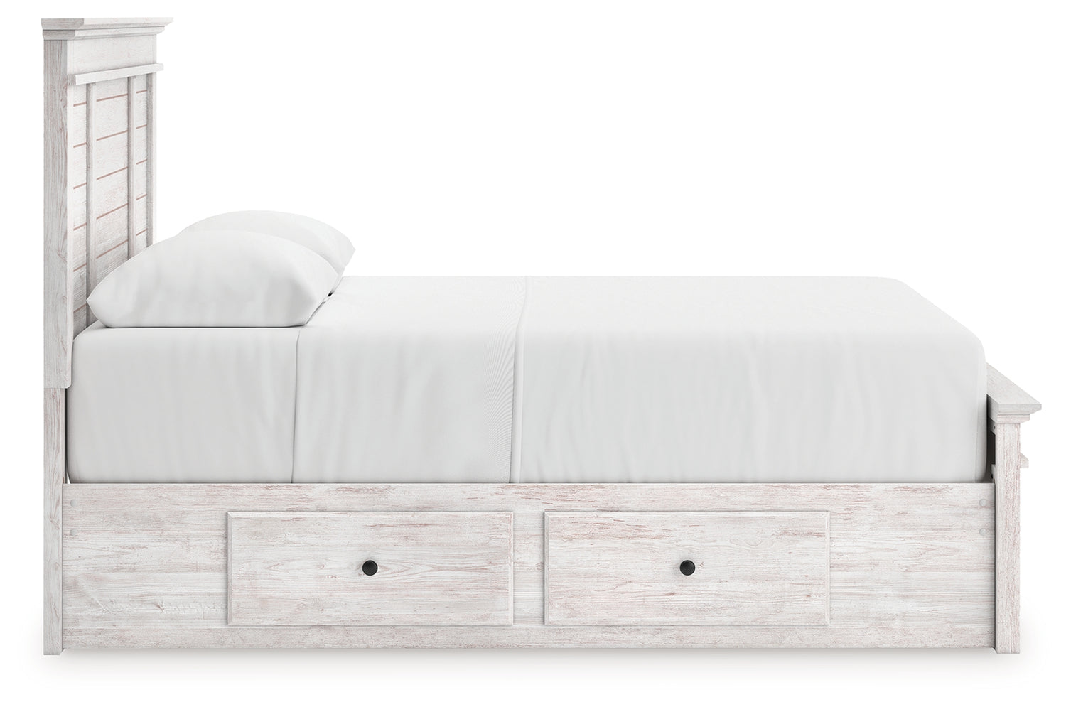 Makidern Whitewash Queen Panel Storage Bed - PCB1171B16