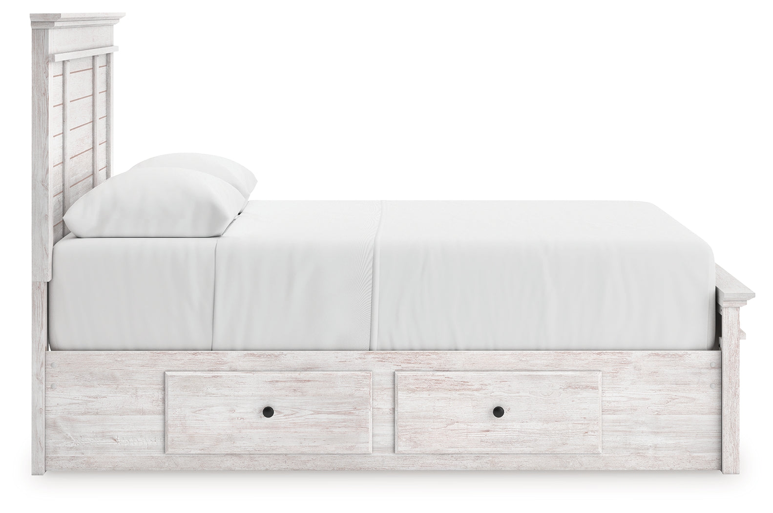 Makidern Whitewash Queen Panel Storage Bed - PCB1171B16