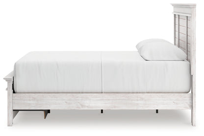 Makidern Whitewash Queen Panel Storage Bed - PCB1171B4