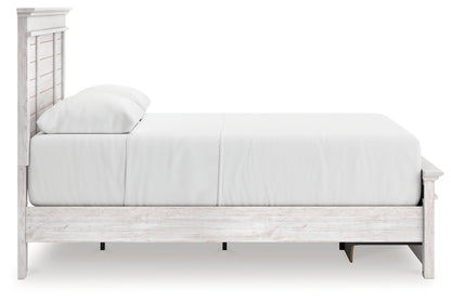 Makidern Whitewash Queen Panel Storage Bed - PCB1171B4
