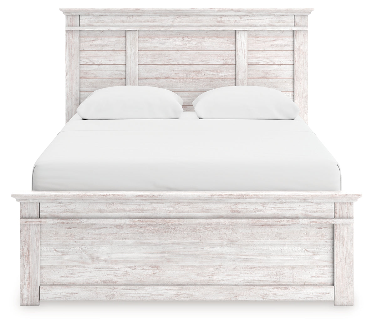 Makidern Whitewash Queen Panel Storage Bed - PCB1171B7