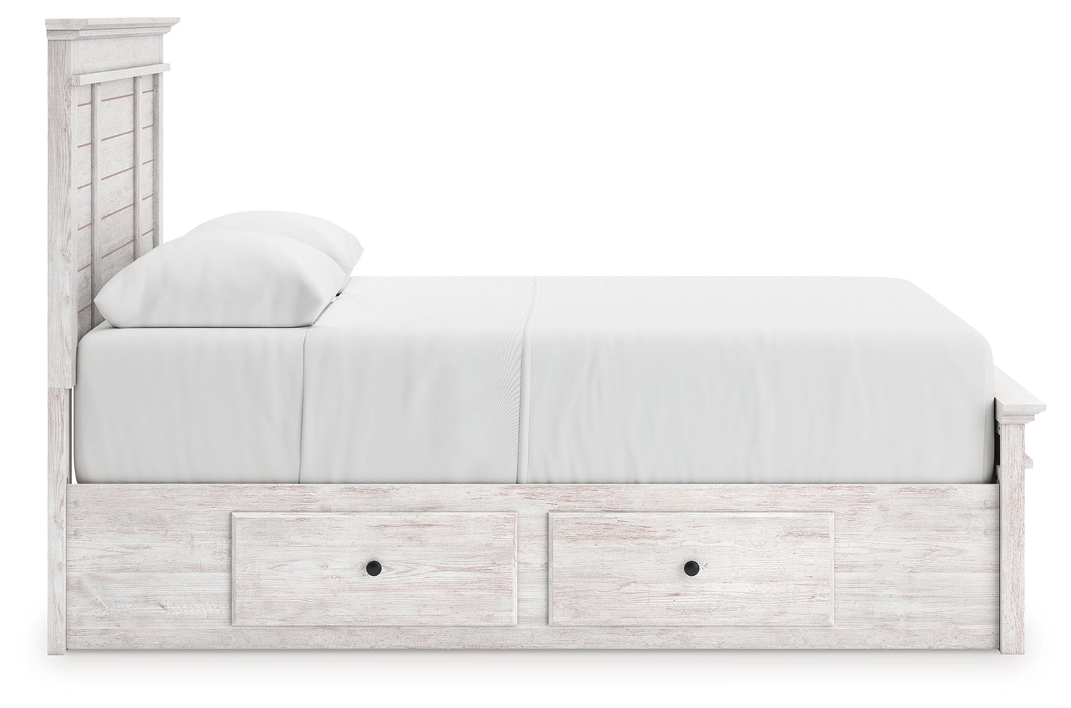 Makidern Whitewash Queen Panel Storage Bed - PCB1171B7