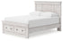 Makidern Whitewash Queen Panel Storage Bed - PCB1171B9