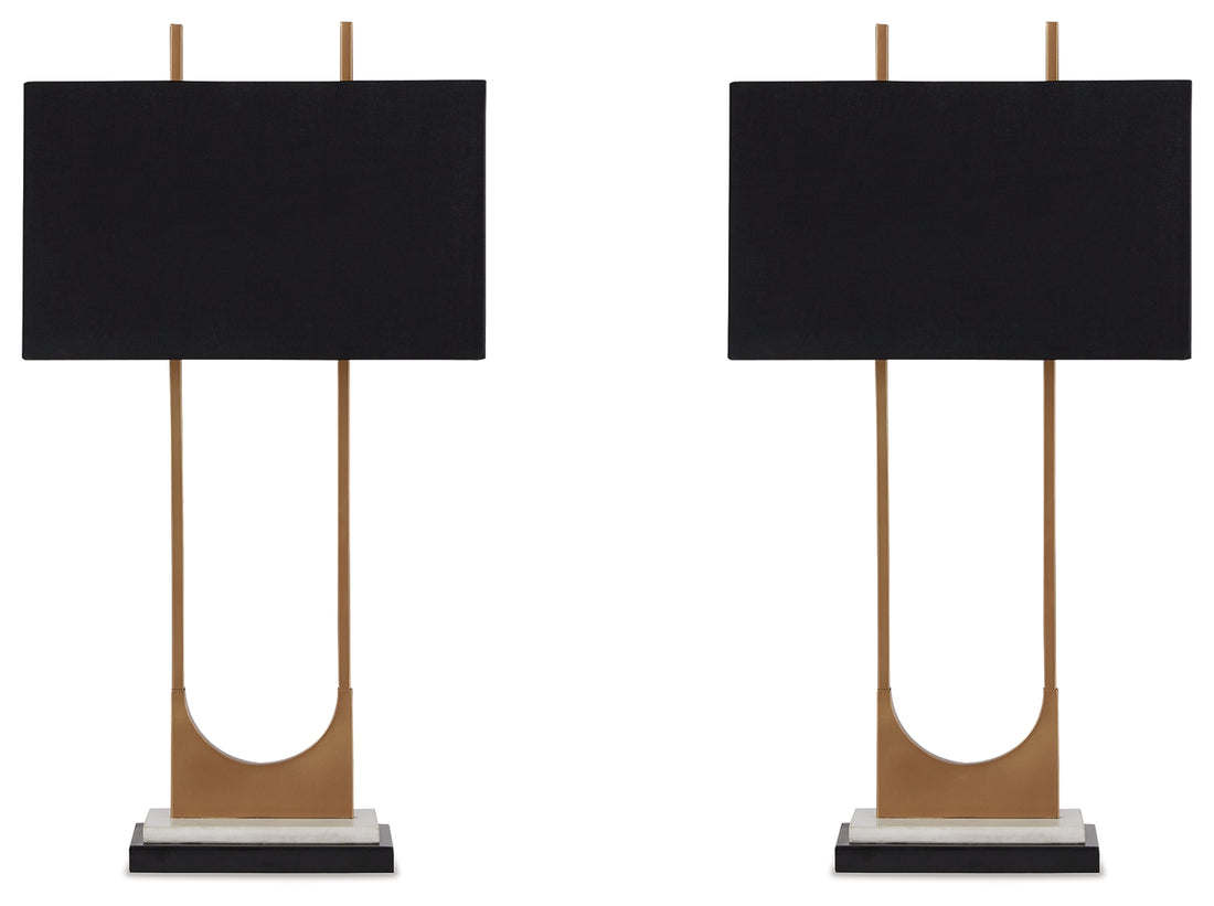 Malana Brass Finish Table Lamp (Set of 2) - L208254X2