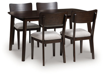 Mallenette Merlot Dining Table and 4 Chairs (Set of 5) - PCD607-225