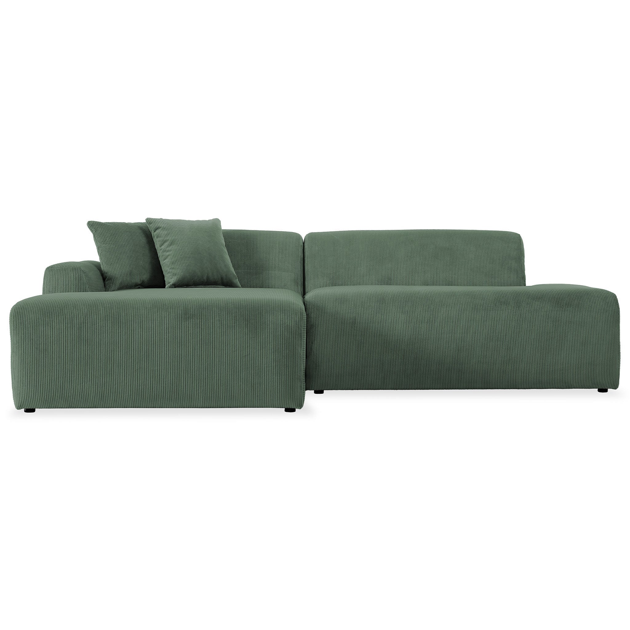 Mar Sectional Green Velvet Sofa (Left Facing) - SEC01600803