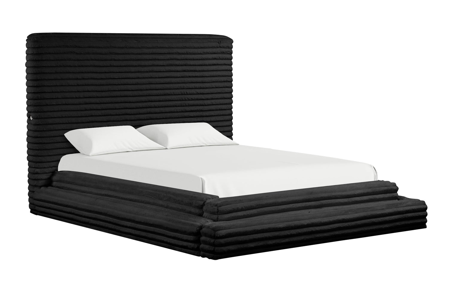 Mariah Black Platform Bed - Queen, King *QUEEN - MARIAH BLACK QUEEN
