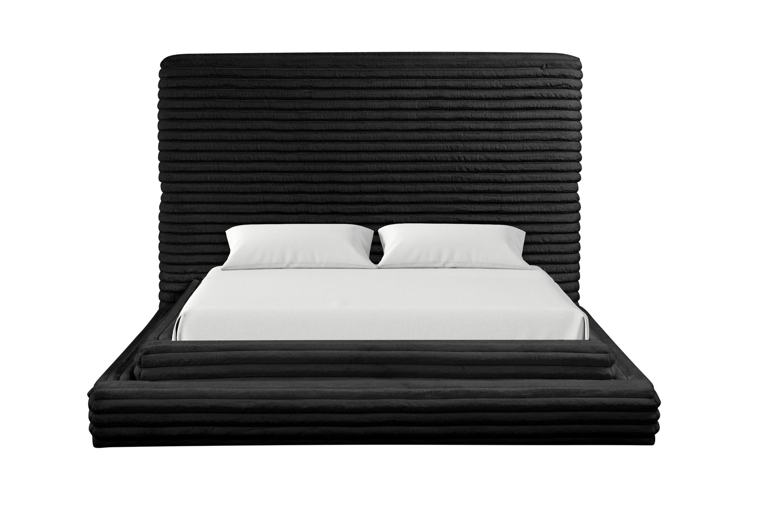 Mariah Black Platform Bed - Queen, King *QUEEN - MARIAH BLACK QUEEN
