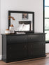 Maribel Black Dresser and Mirror - B138B50