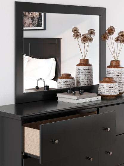 Maribel Black Dresser and Mirror - B138B50