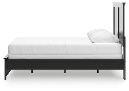 Maribel Black Queen Panel Bed - B138B53