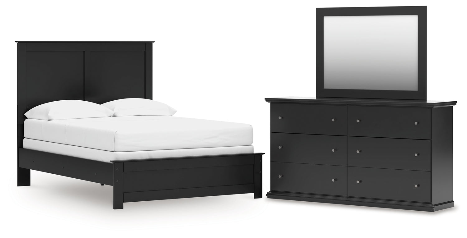 Maribel Full Panel Bed, Dresser and Mirror - B138B79