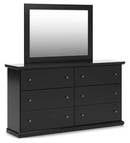 Maribel King Panel Bed, Dresser, Mirror and 2 Nightstands - B138B70